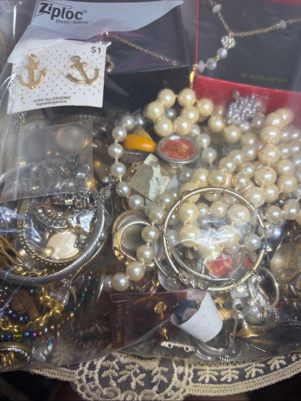 4 LB Vintage Estate Jewelry Harvest Lot Signed Wearable Craft Repair AS IS